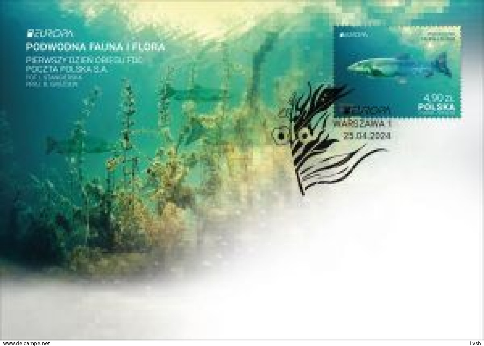 Poland.2024.Europa CEPT.Underwater Fauna And Flora.Common Barbel (barbus Barbus) . FDC . - Peces