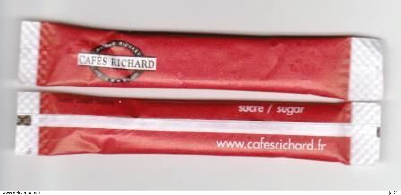 Stick De Sucre Bûchette " Café RICHARD " (scann Recto-verso) [S212]_Di328 - Sucres