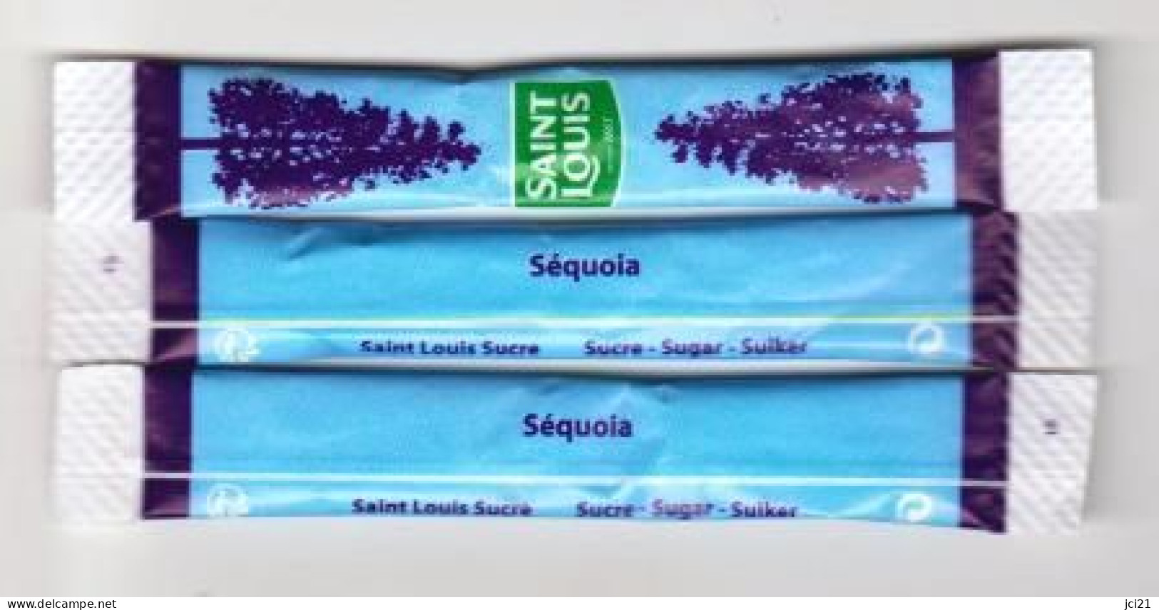 Lot De 2 Stick De Sucre Bûchette " SAINT LOUIS -Séquoia " (scann Recto-verso) [S153]_Di250 - Sugars