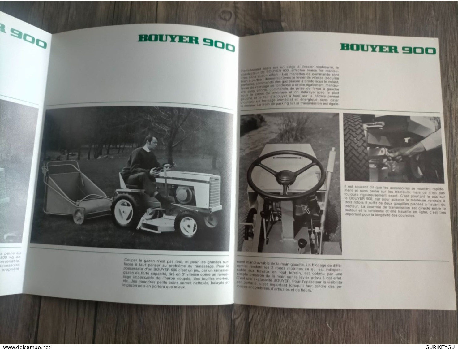 Prospectus Brochure Flyer Tracteur Tondeuse Remorque BOUYER 900  Gazon Fraise Rotative NEUF - Other & Unclassified