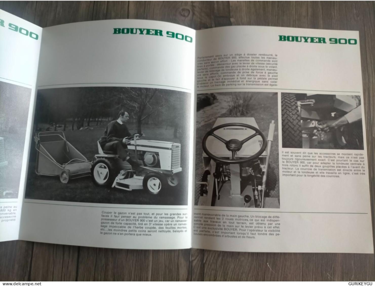 Prospectus Brochure Flyer Tracteur Tondeuse Remorque BOUYER 900  Gazon Fraise Rotative NEUF - Andere & Zonder Classificatie