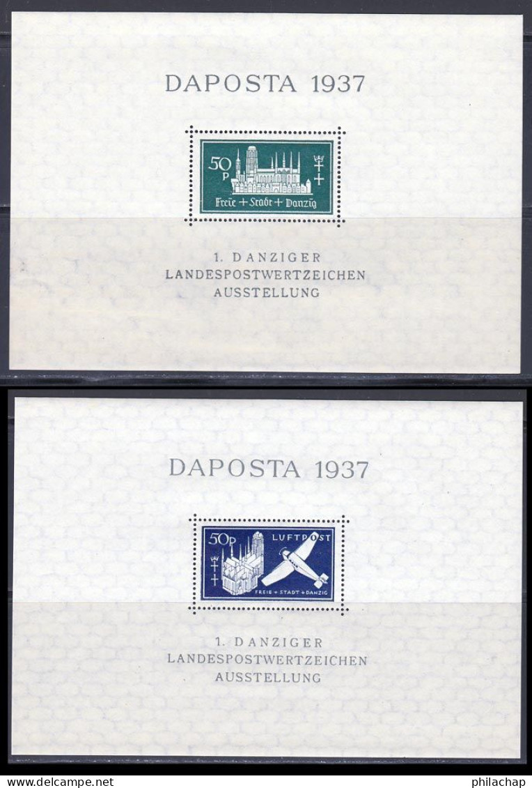 Dantzig BF 1937 Yvert 1 / 2 ** TB - Mint