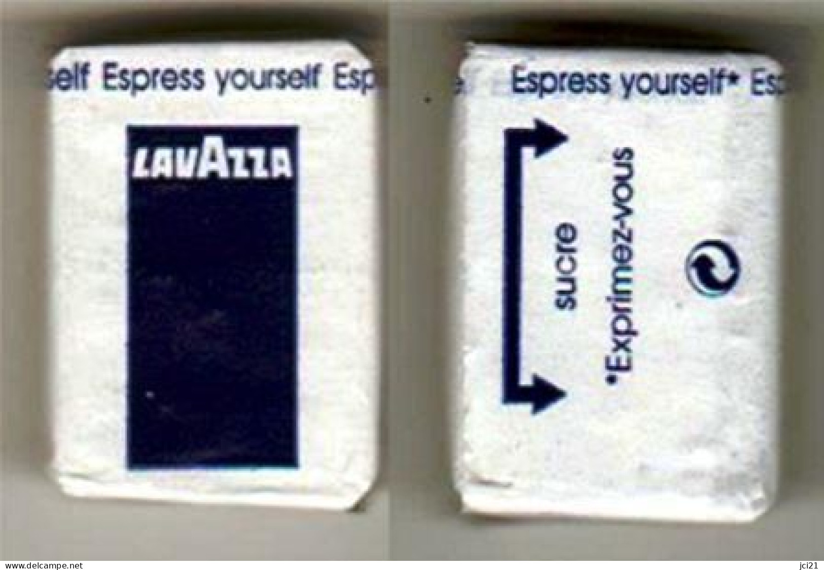 Sucre Morceau " LAVAZZA - Express Yourself " (scann Recto-verso) [S157]_Di255 - Azúcar