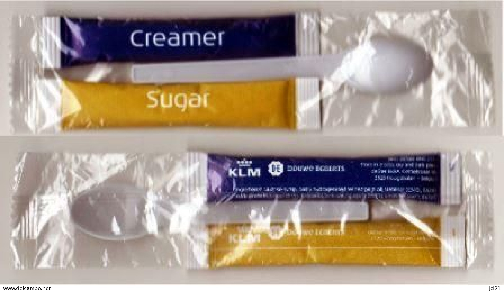 Sachets Sucre, Stick, Bûchette Avec Cuillère " KLM " Sous Blister (S273) _Di527 - Sugars