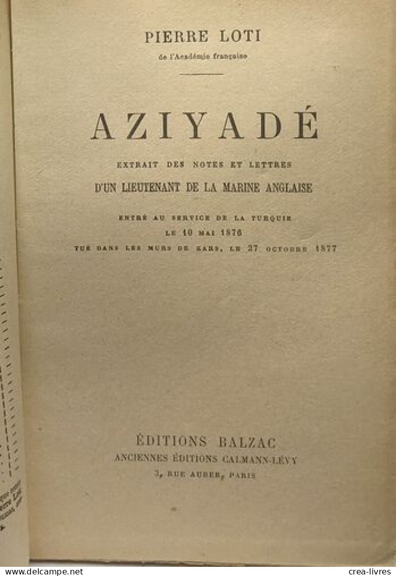 Aziyadé - Other & Unclassified