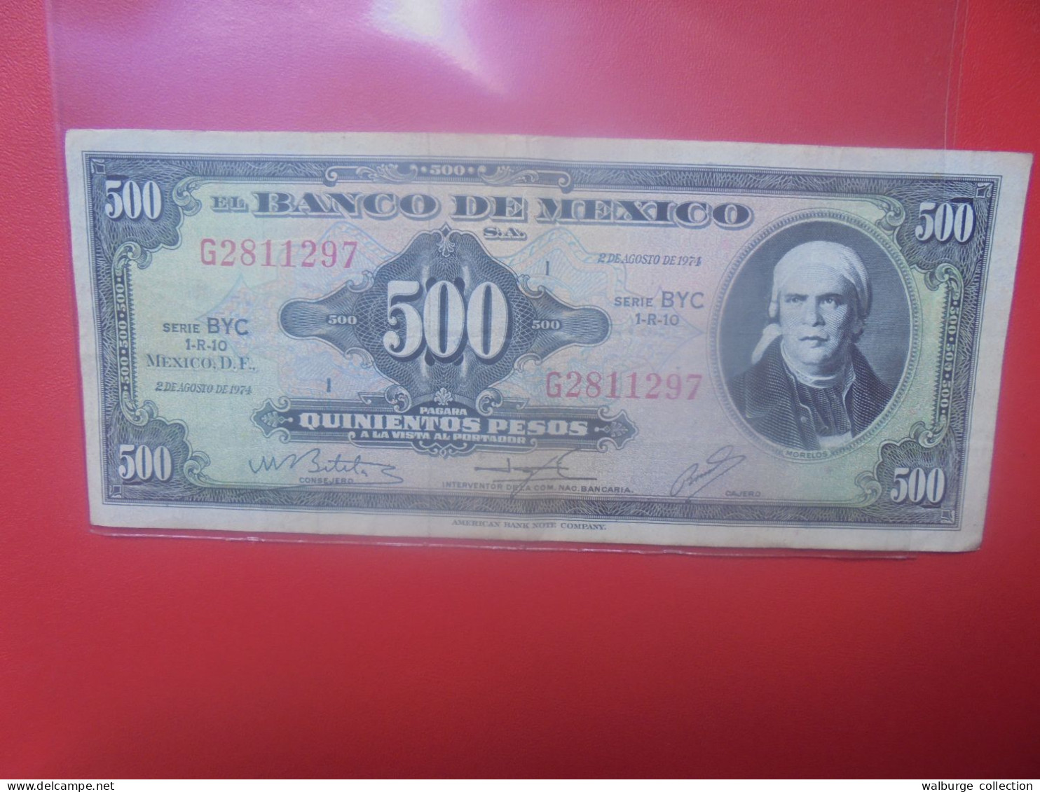 MEXIQUE 500 PESOS 1974 Circuler (B.33) - Mexique