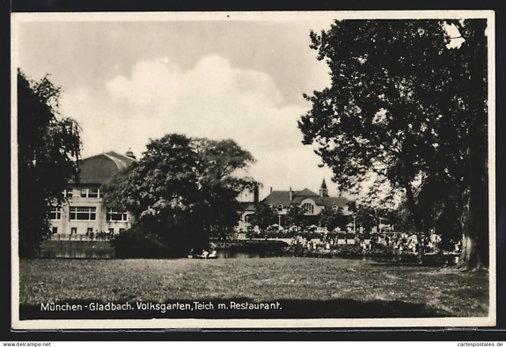 AK Mönchengladbach, Volksgarten Mit Teich Und Restaurant  - Mönchengladbach