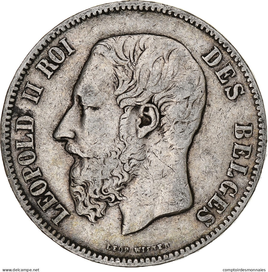 Monnaie, Belgique, Leopold II, 5 Francs, 5 Frank, 1869, TB, Argent, KM:24 - 5 Francs