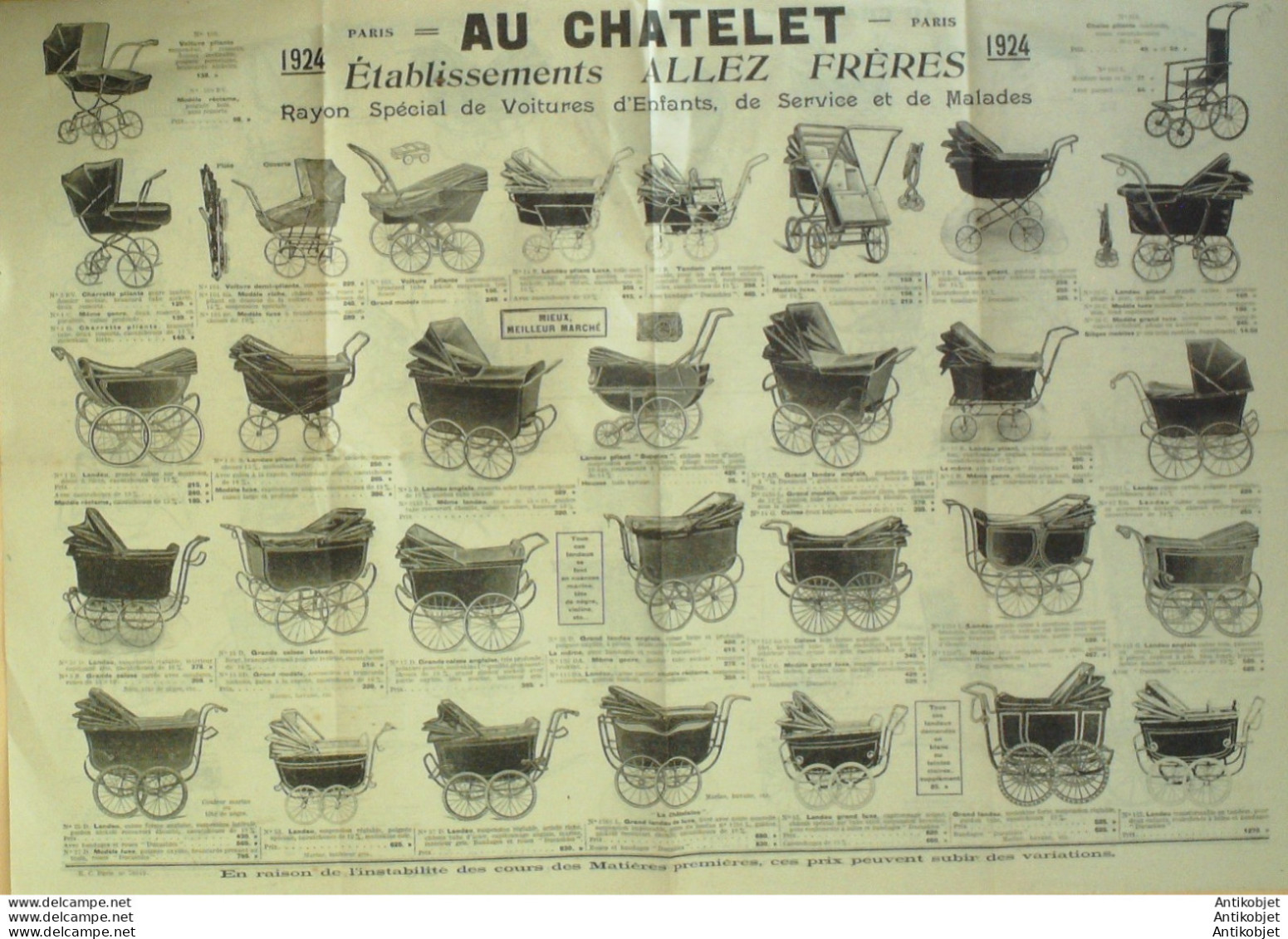 Allez Frères Etbs Au Chatelet (landaus Voitures Charrettes ) 1924 - 1900 – 1949