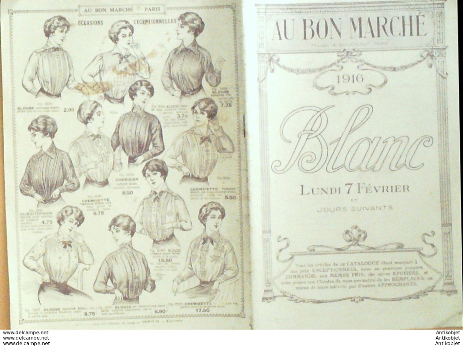 Au Bon Marché (Lingerie Blanc Literie) 1916 - 1900 – 1949