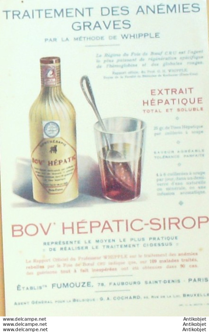 BOV'HEPATIC SIROP (traitement D'anémies) Belgique 1950 - 1900 – 1949