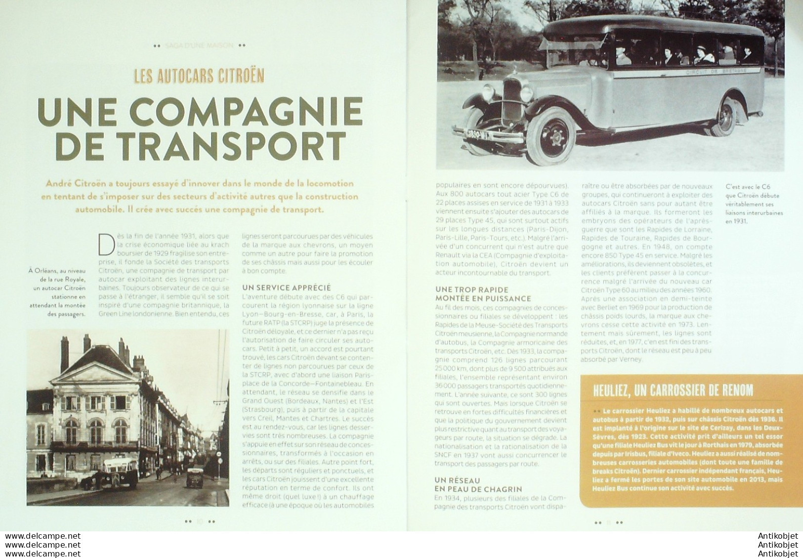 Autobus Citroen Type 45  1934 édition Hachette - History