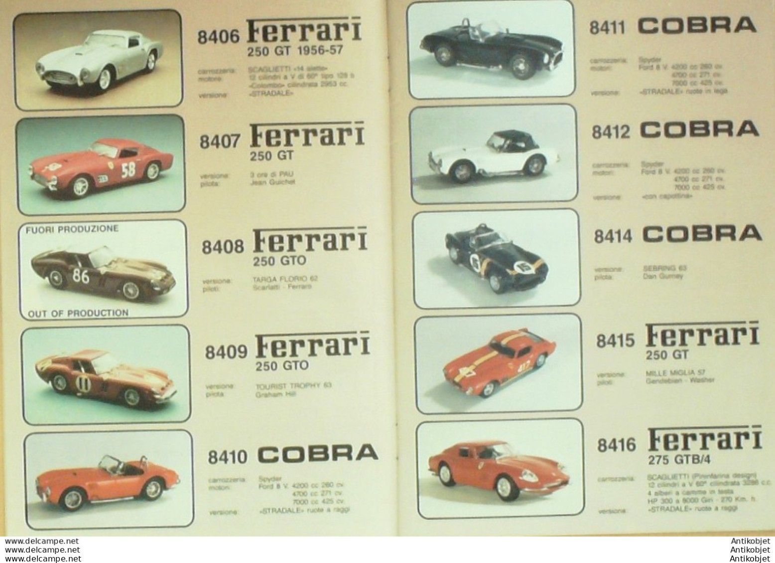 BOX MODEL (Voitures Miniatures De Collection) Italie 1978 - Italien