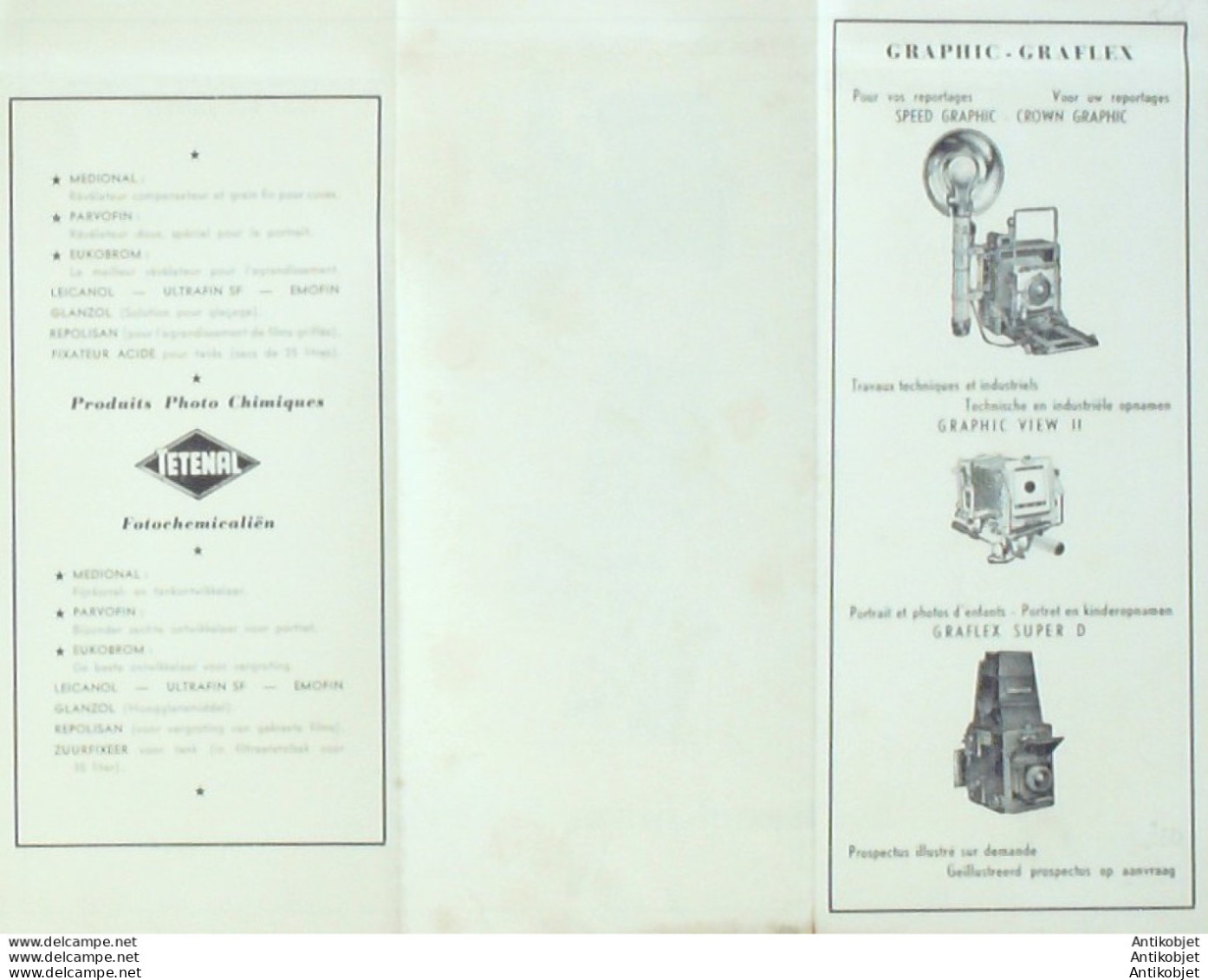 CAMERA DANIA,TETENAL (BEECKMANS VEYS) Belgique 1936 - 1900 – 1949