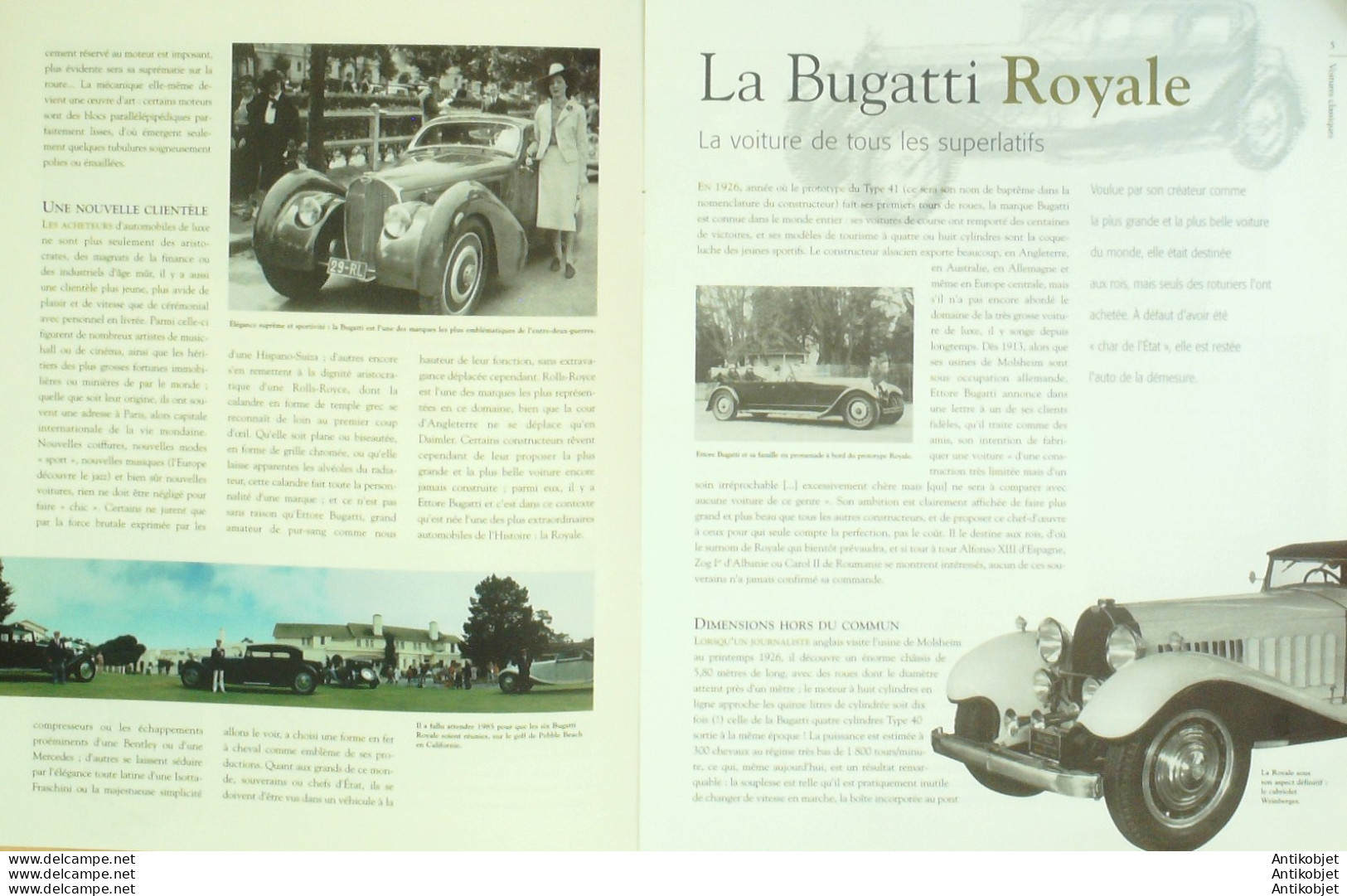 Bugatti Royale Type 41 1927 Cabriolet Esders édition Hachette - Histoire