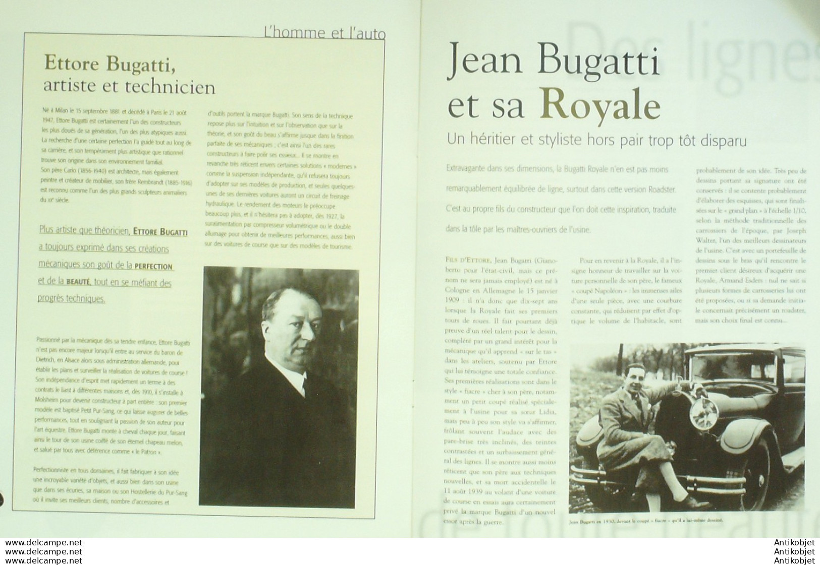 Bugatti Royale Type 41 1927 Cabriolet Esders édition Hachette - Historia
