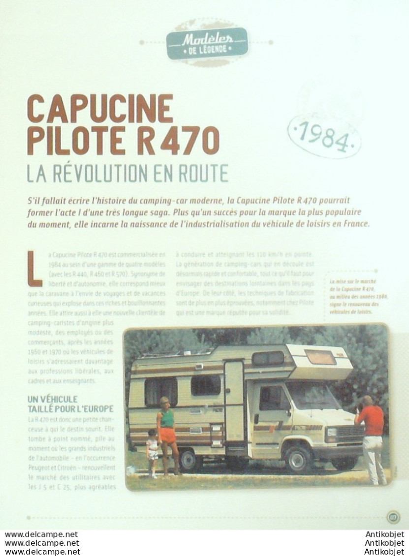 Camping-cars Caoucine Pilote R470 édition Hachette - Historia