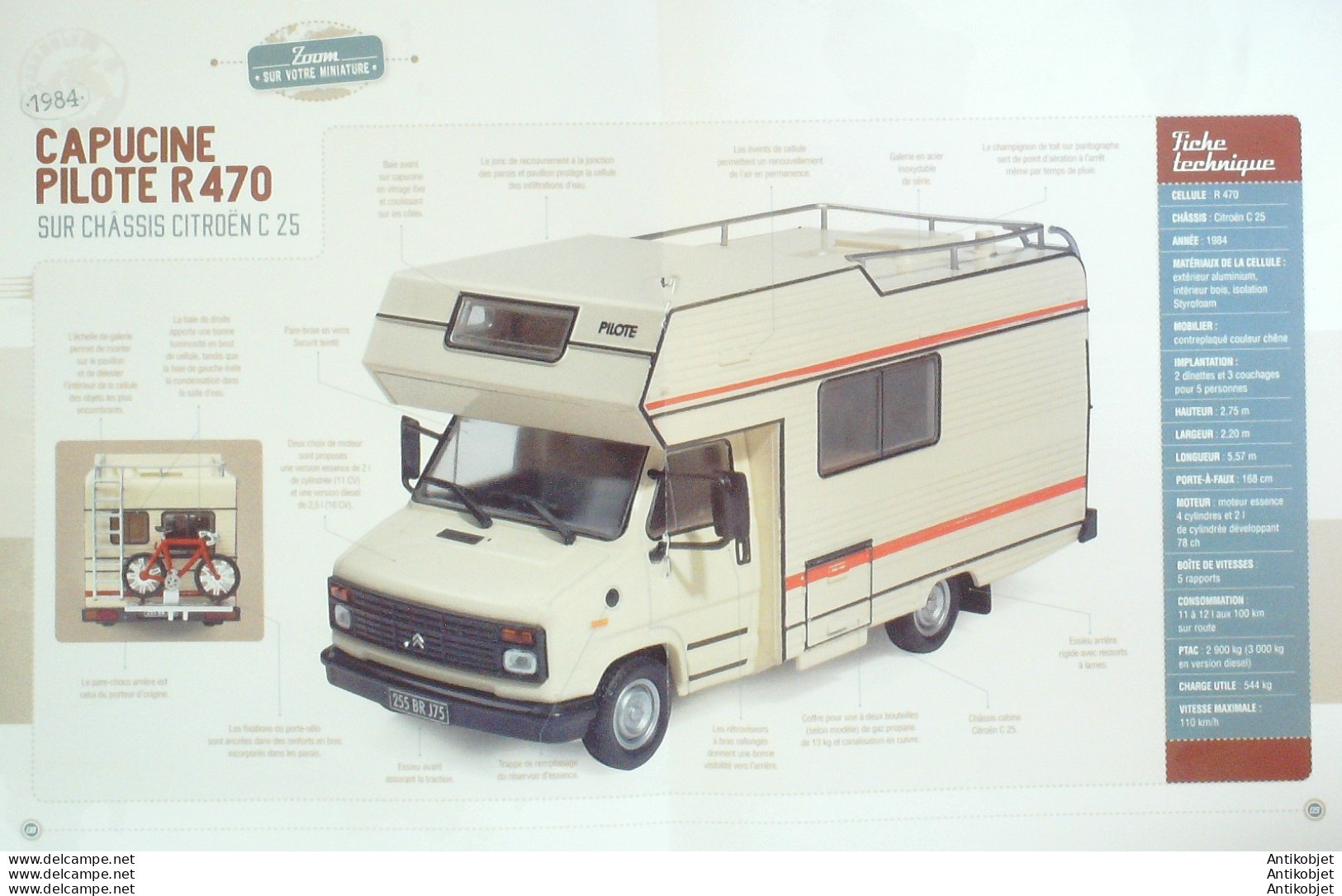 Camping-cars Caoucine Pilote R470 édition Hachette - History