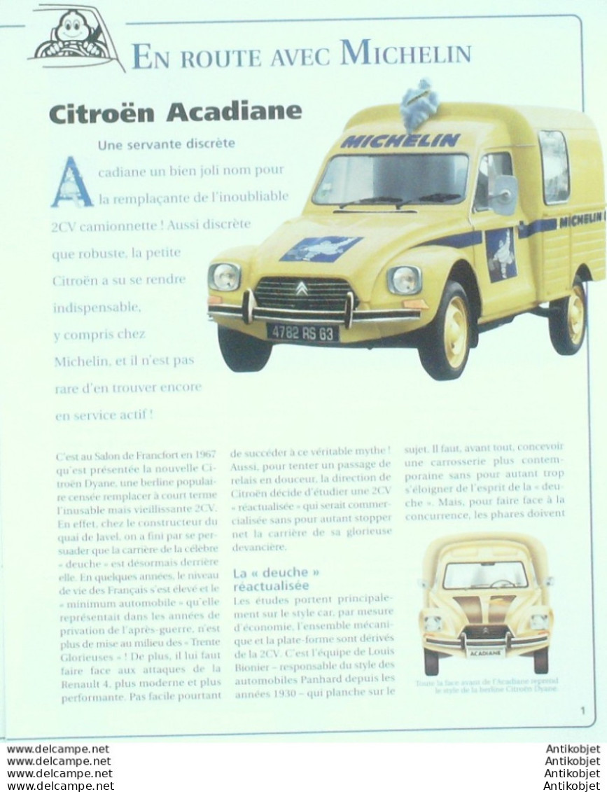 Citroen Acadiane Michelin édition Hachette - History