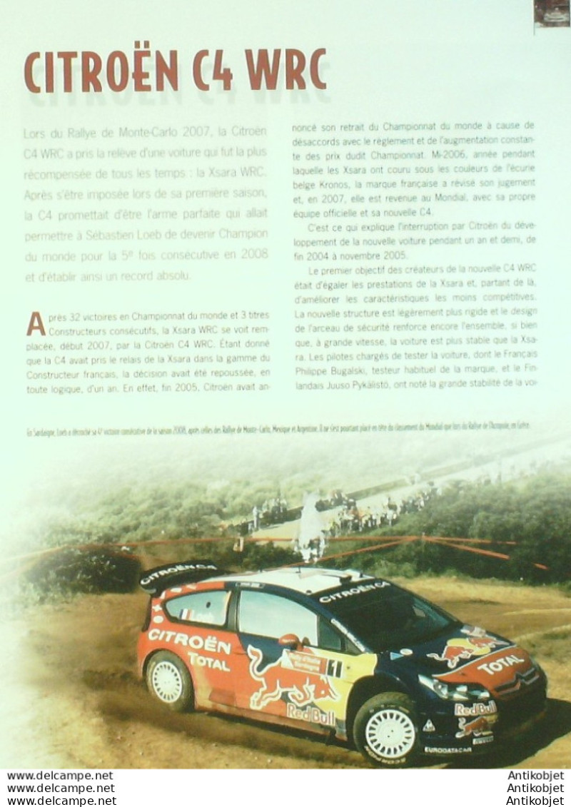 Citroen C4 WRC Rallye Loeb & Elena édition Hachette - Historia