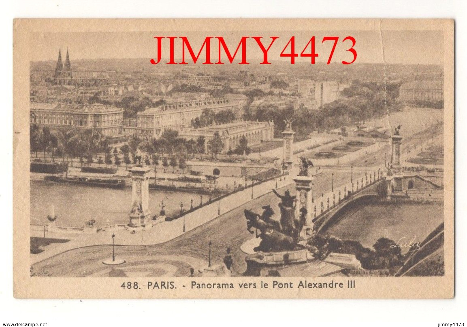 CPA - PARIS En 1946 - Panorama Vers Le Pont Alexandre III - N° 488 - Edit. L. BOISSON Paris - Bruggen