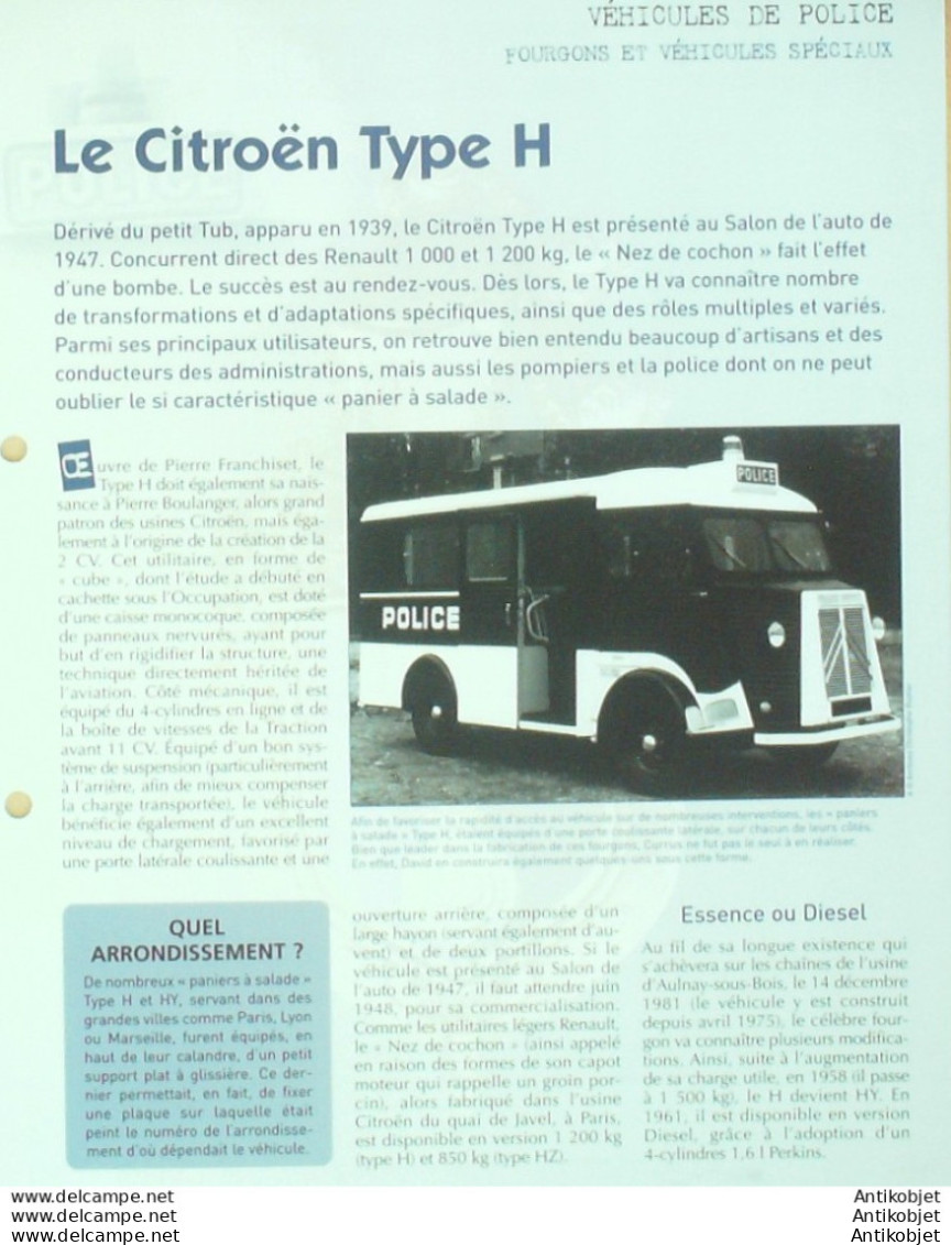 Citroen Type HY Police Gendarmerie Méhari édition Hachette - Geschiedenis