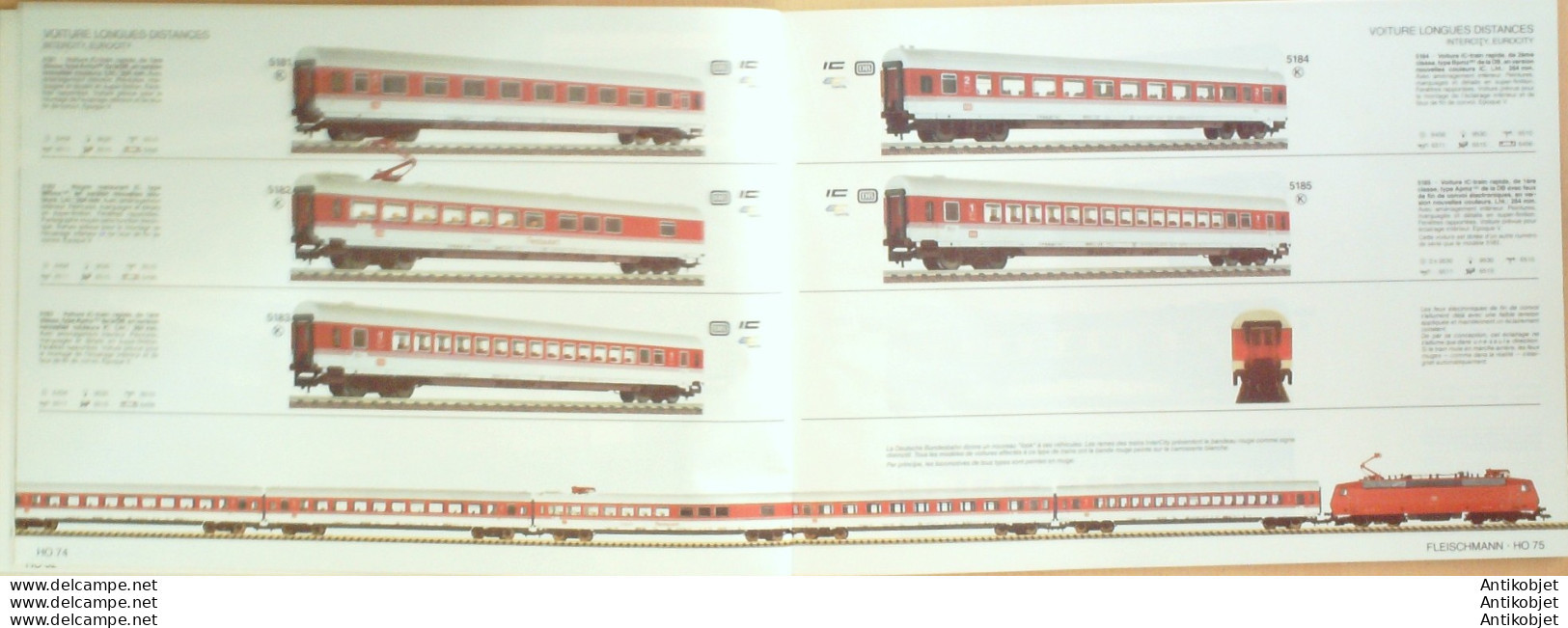 FLEISCHMANN (motrice,modélisme,wagon,gare) Allemagne 1990/91