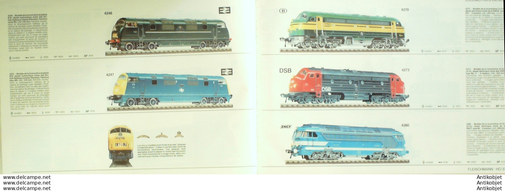 FLEISCHMANN (motrice,modélisme,wagon,gare) Allemagne 1988/89 - 1950 - ...