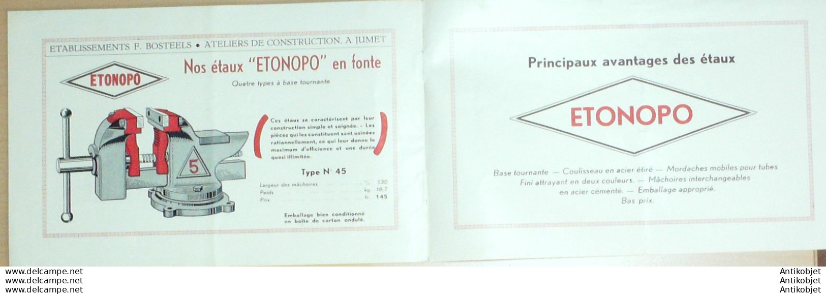 IDEAL BOSTEELS (Etaux D'établis) Belgique 1935 - 1900 – 1949