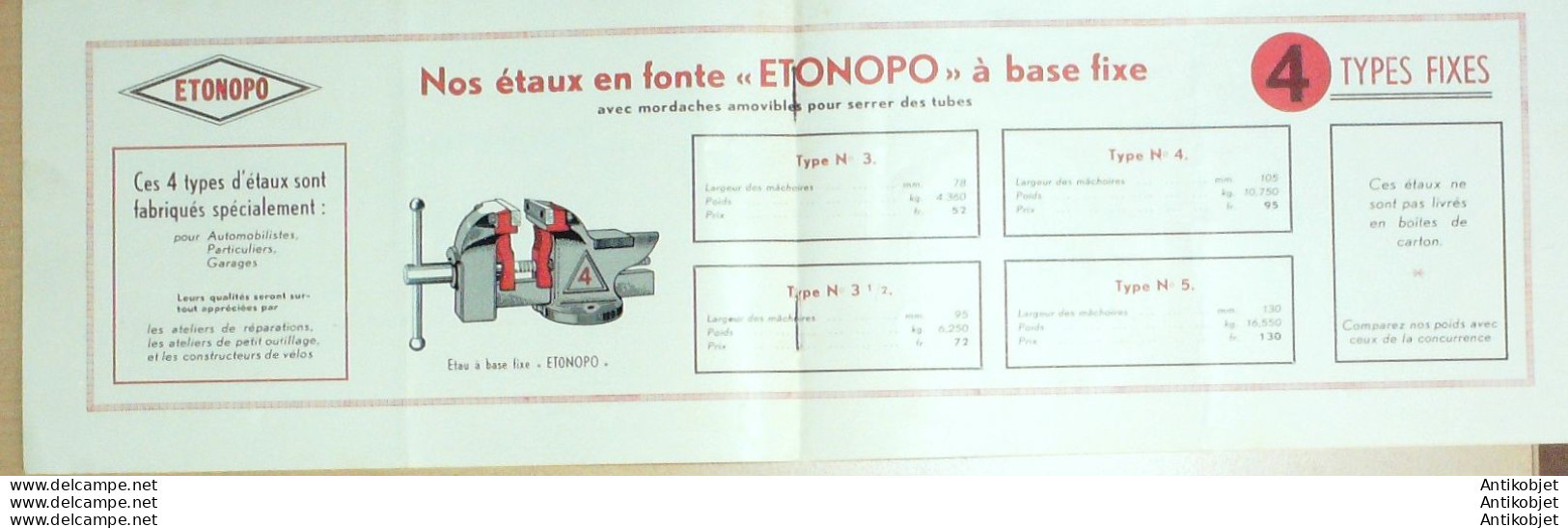 IDEAL BOSTEELS (Etaux D'établis) Belgique 1935 - 1900 – 1949