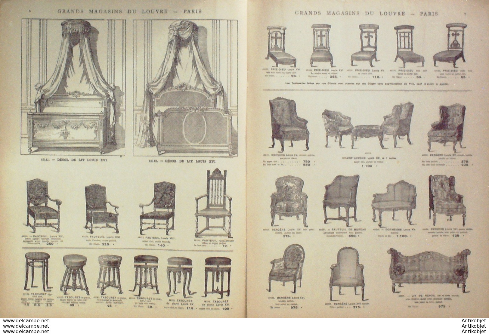 MAGASINS Du LOUVRE (Ameublements) 1918 - 1900 – 1949