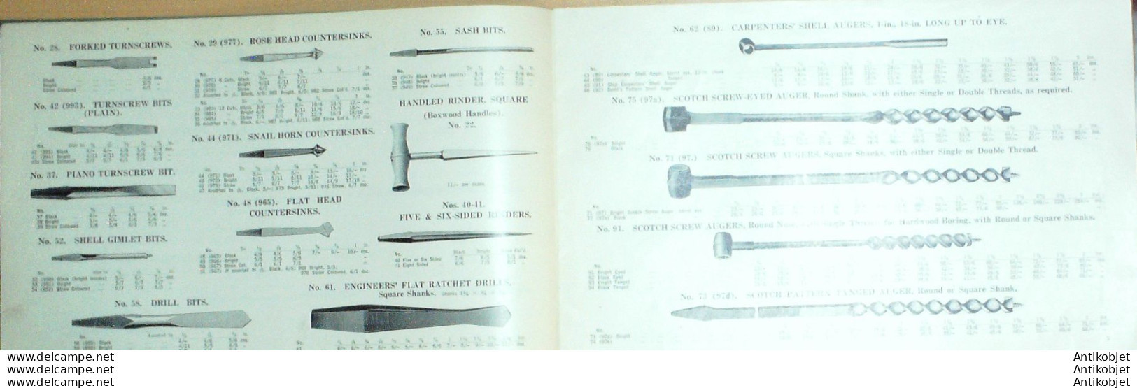 MORRISON & SONS (Outillage Menuiserie) Royaume Uni 1930 - Regno Unito