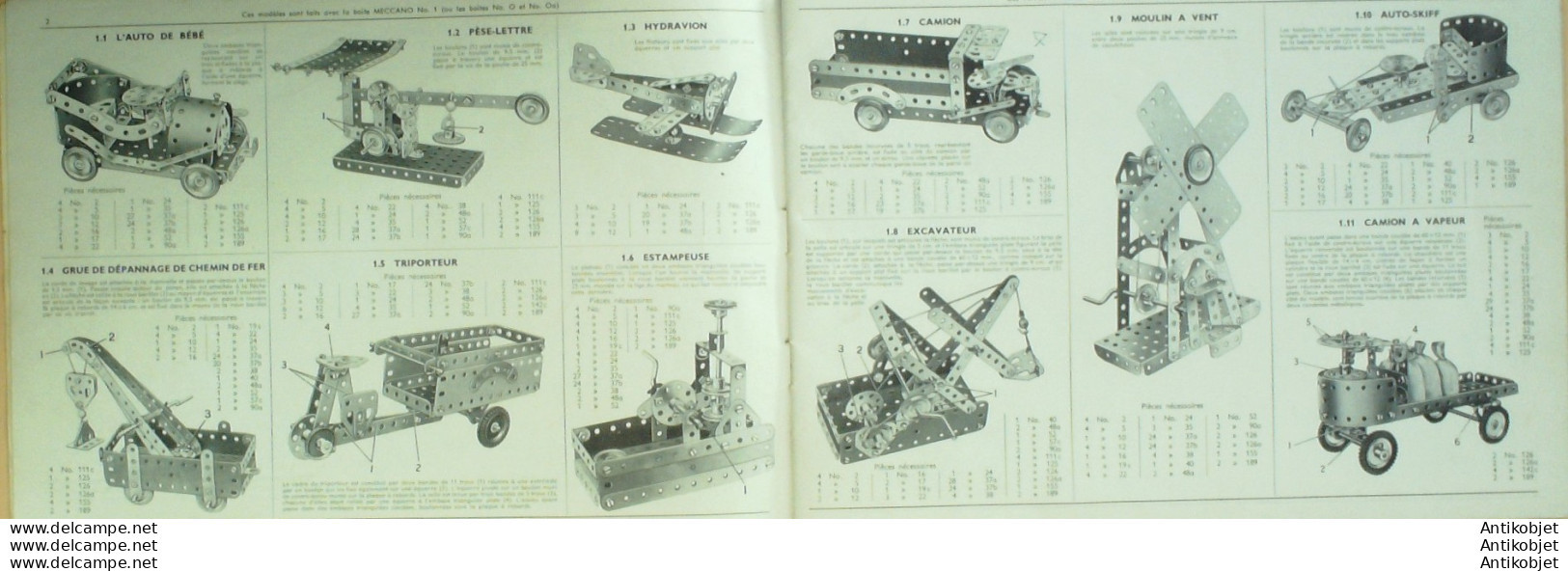 MECCANO (Construction Maquettes Matalliques) 1959 - 1900 – 1949