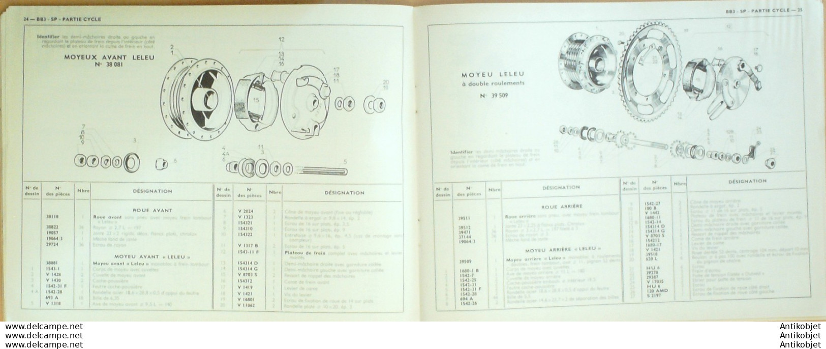 PEUGEOT B B 3 (Cyclomoteur 3 Vitesses Accessoires) 1963 - 1900 – 1949