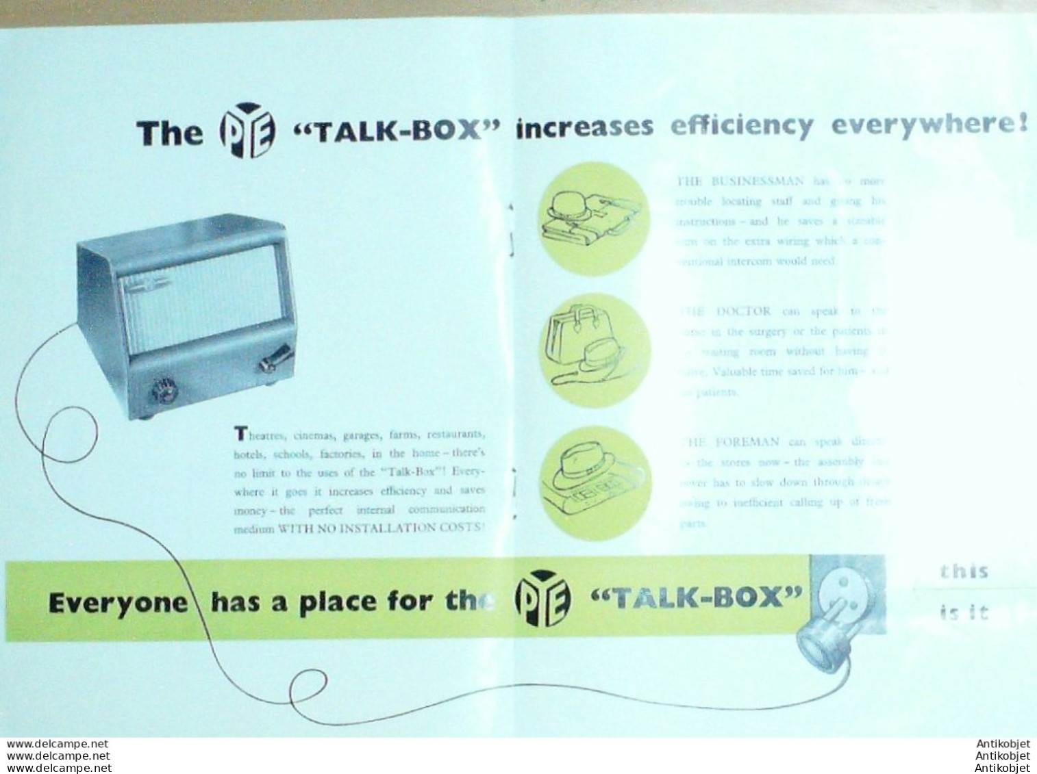 RADIO TALK BOX (Intercommunication WIRES) Royaume Uni 1946 - United Kingdom