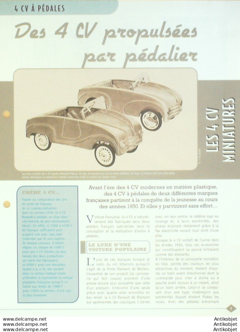 Renault 4cv Cabriolet Brissonneau Et Lotz édition Hachette - Historia