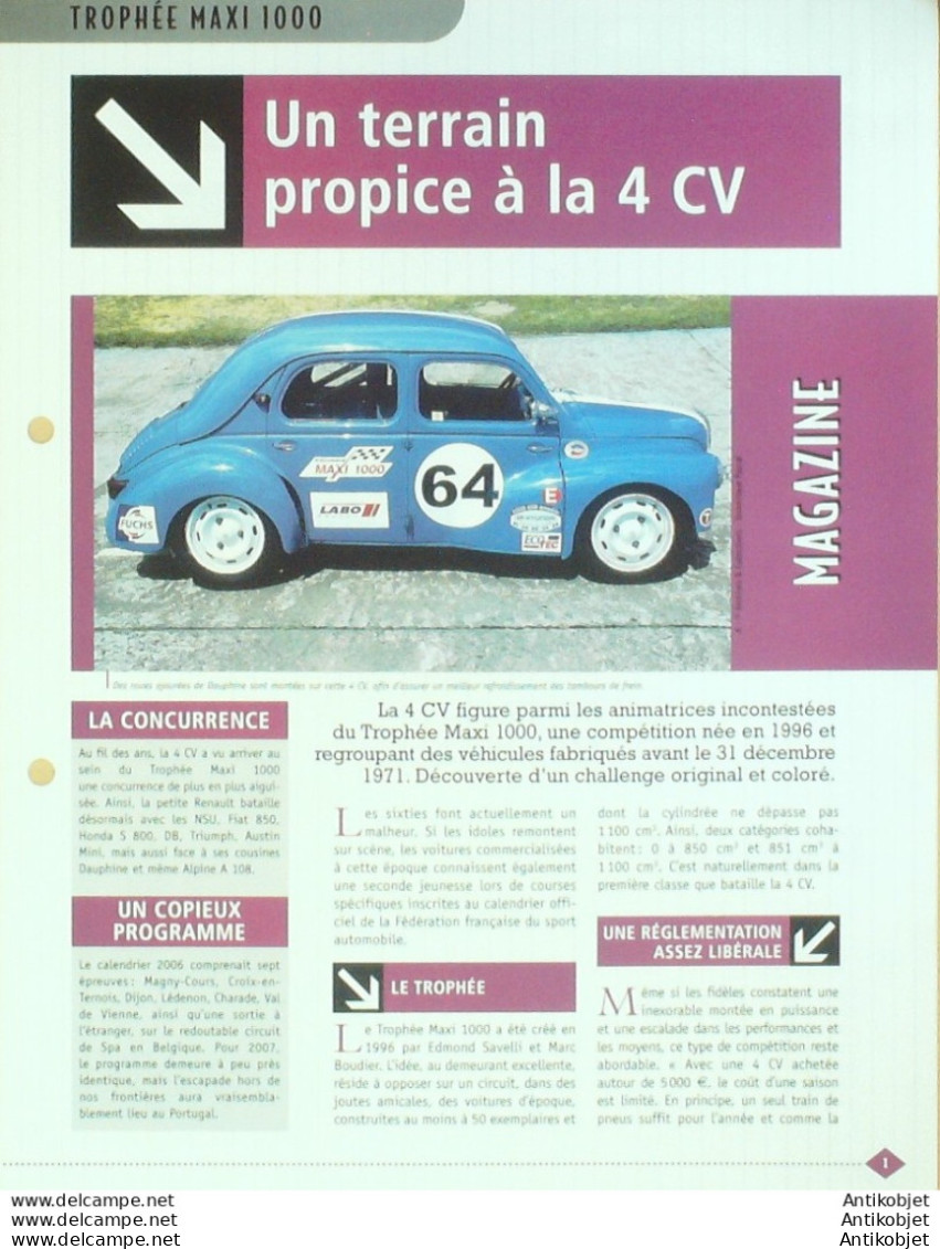 Renault 4cv Cabriolet Brissonneau Et Lotz édition Hachette - Geschichte