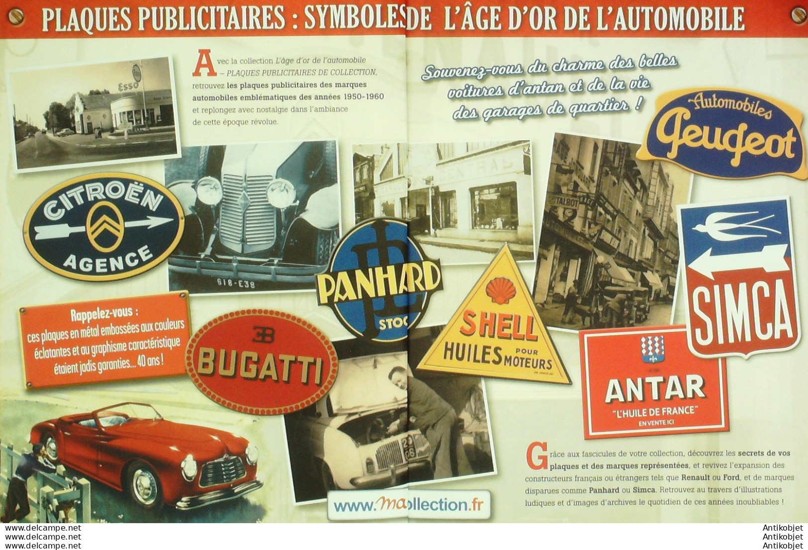 Plaques Publicitaires De Collection édition Hachette - Historia