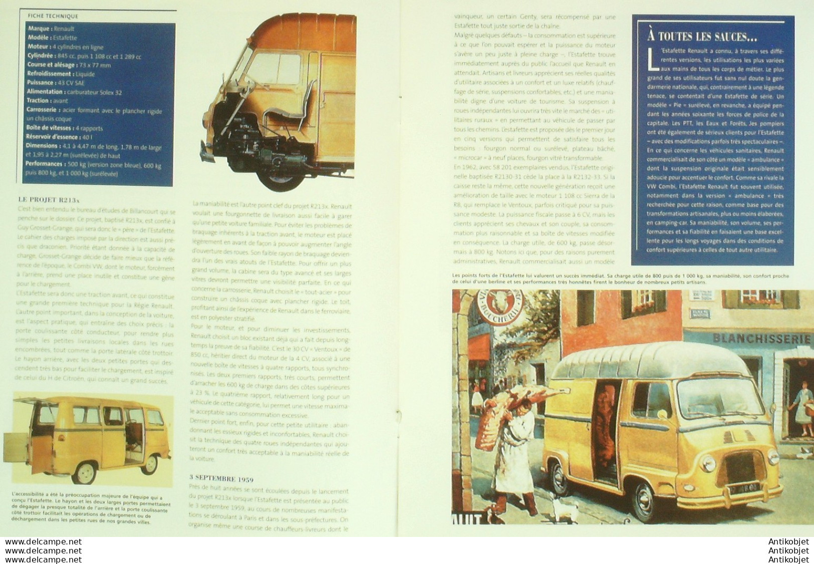 Renault Estafette Banania Camionnette D'antan édition Hachette - History