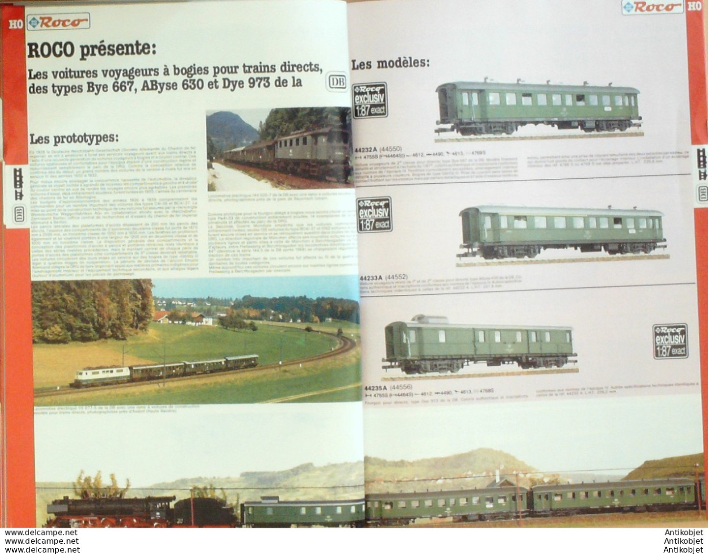 ROCO (Gare,décor,wagon,motrice,voiture) Autriche 1984/85 - Autriche
