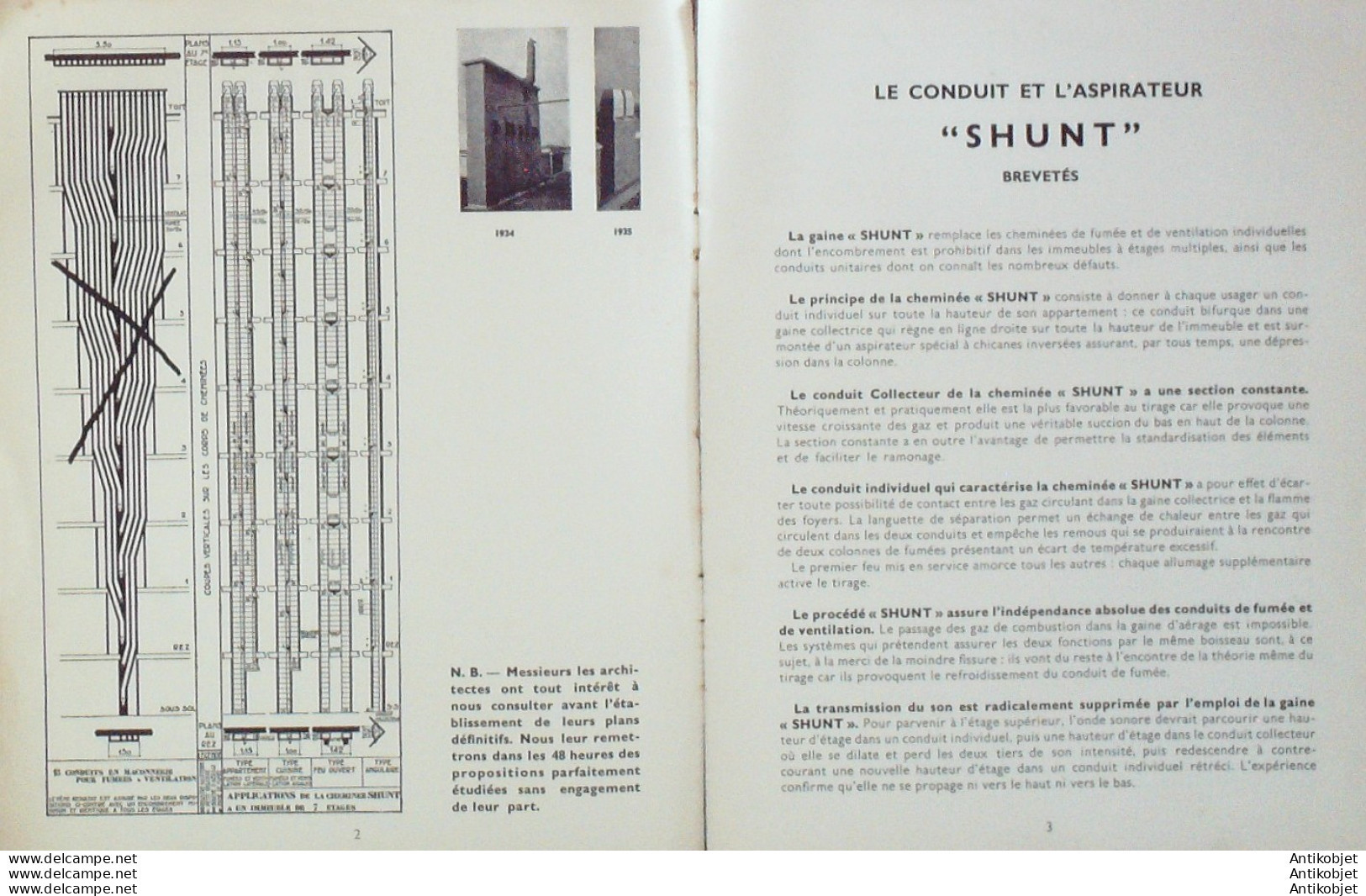 SHUNT (Aspirateurs Conduits) Belgique 1936 - 1900 – 1949