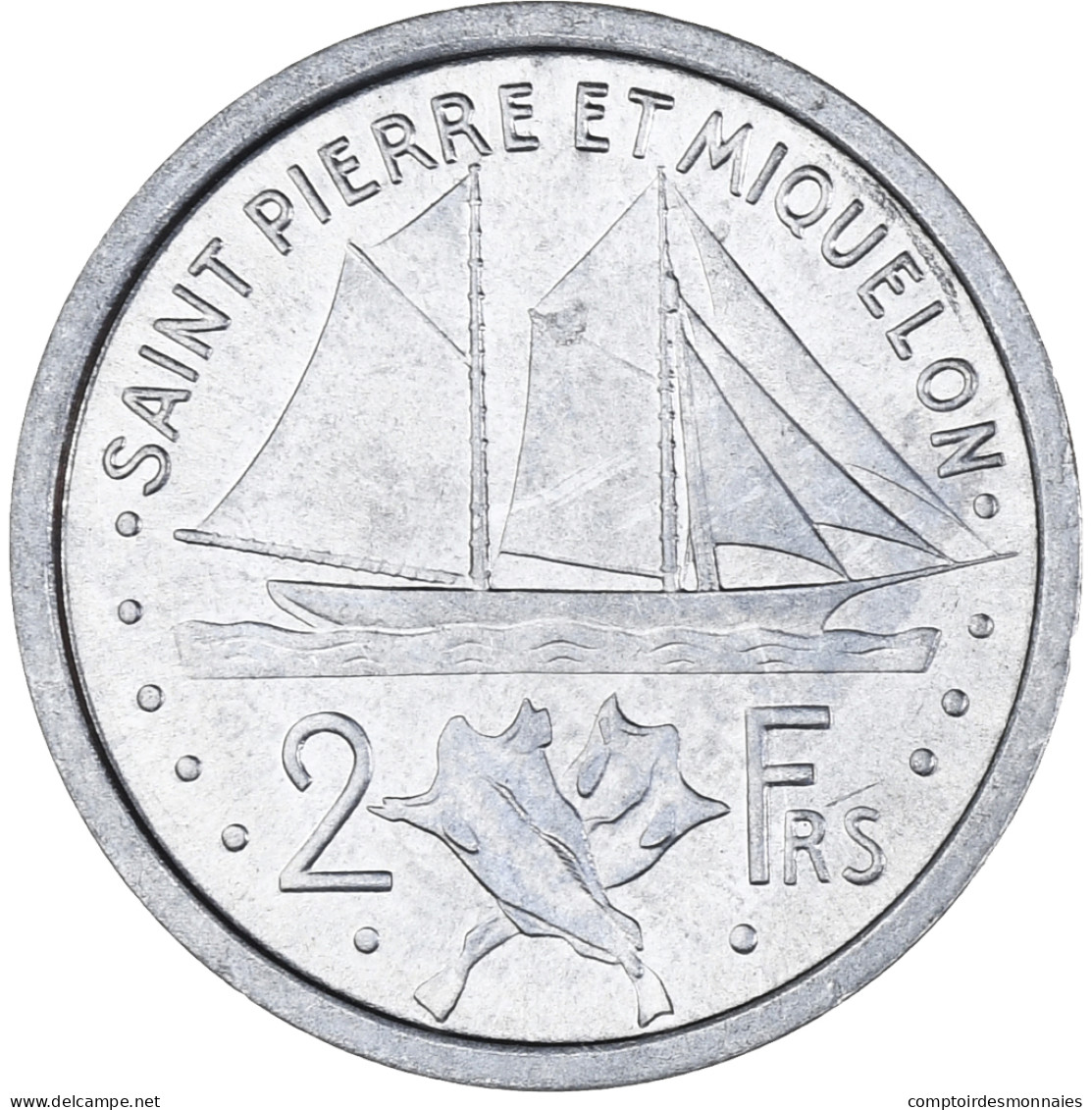 Monnaie, Saint-Pierre-et-Miquelon, 2 Francs, 1948, Paris, SUP, Aluminium, KM:2 - Autres & Non Classés