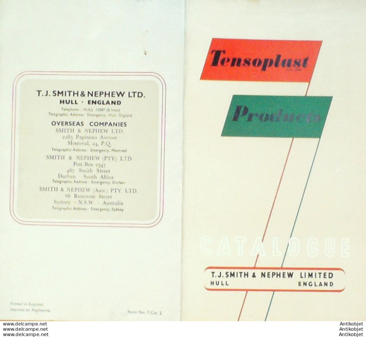 TENSOPLAST T.J.SMITH & NEPHEW (Produits Pharmacie) Royaume Uni) 1950 - Royaume-Uni