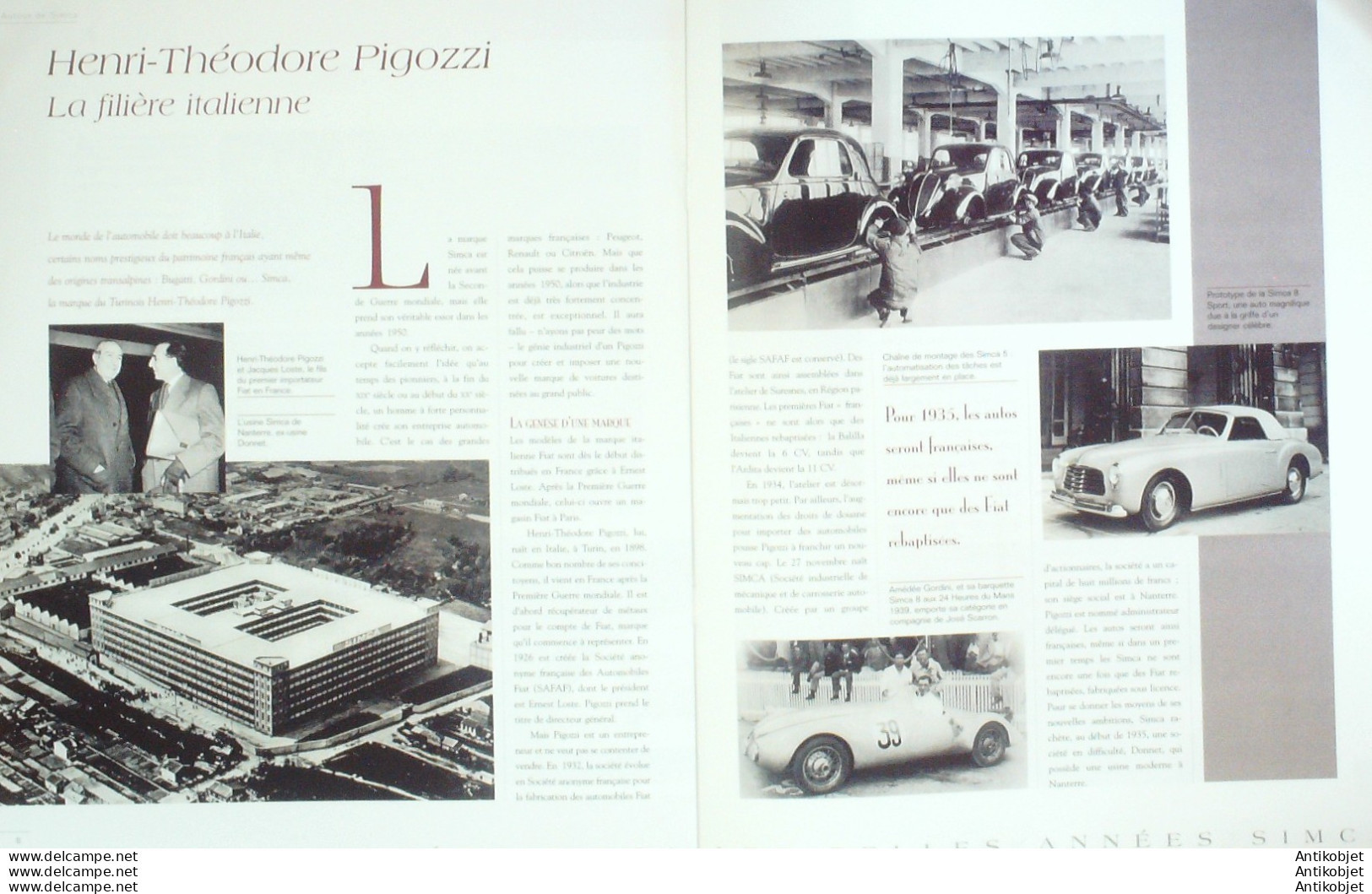 Simca Aronde GL 1956 Pigozzi Henri édition Hachette - History