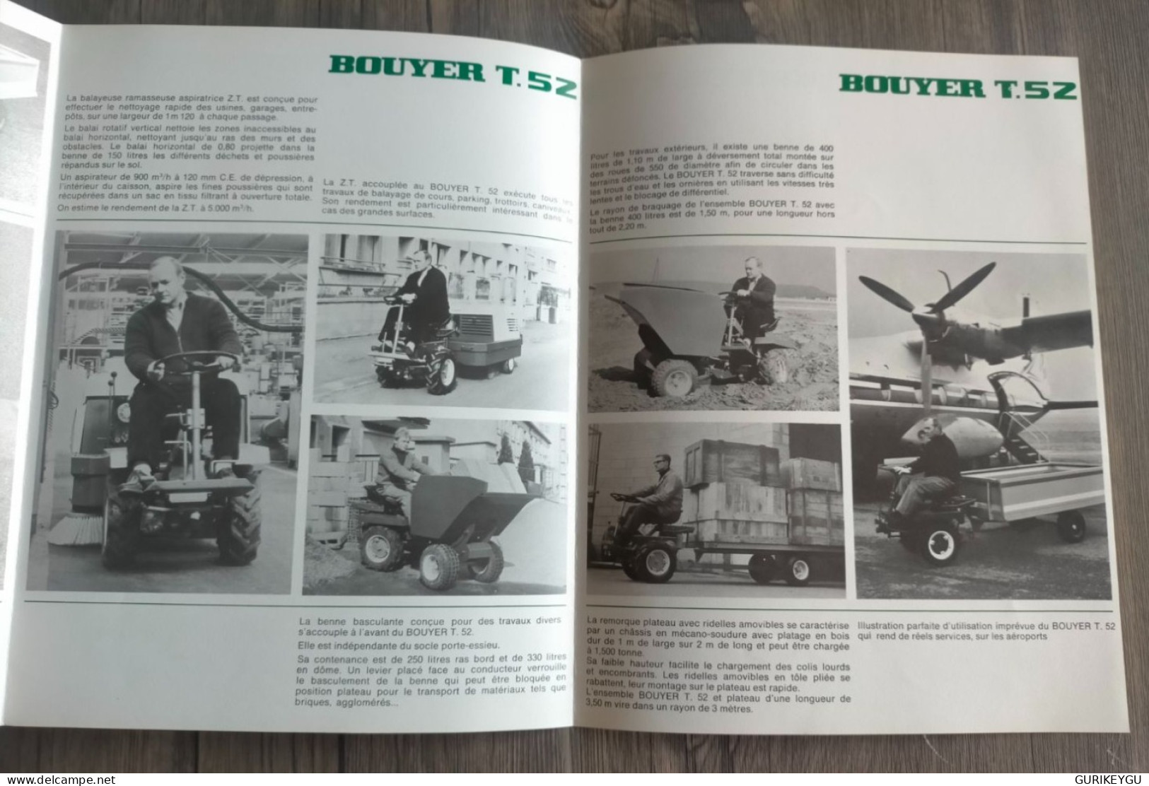 Prospectus Brochure Flyer Tracteur  BOUYER T 52 Moteur Bernard Benne Fiche Technique  NEUF Prix De Départ 700F TTC - Autres & Non Classés
