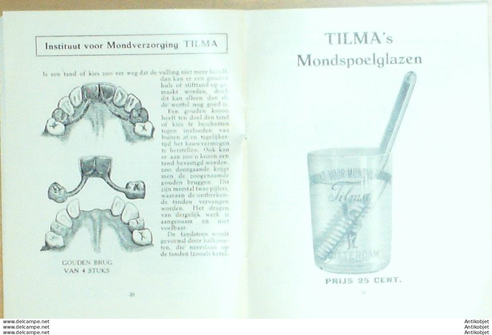 TILMA (Soins Bucco Dentaires) Pays Bas 1935 - Holanda