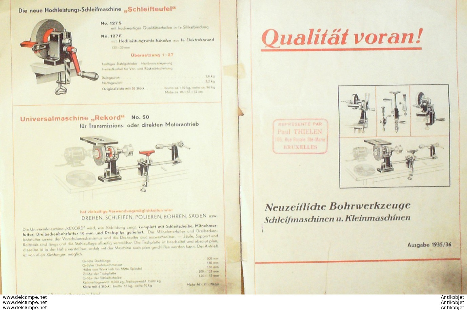 VORAN (Meules Chignoles Perceuses) Belgique 1935 - 1900 – 1949