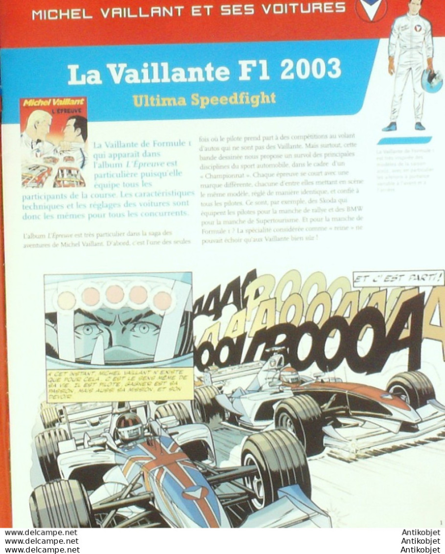 Voiture Michel Vaillant F1 2003 édition Hachette - Geschiedenis