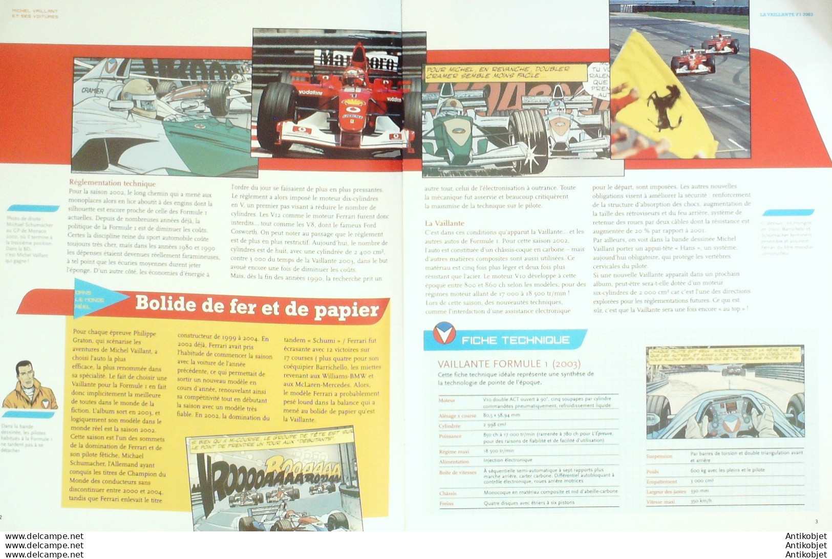 Voiture Michel Vaillant F1 2003 édition Hachette - Histoire