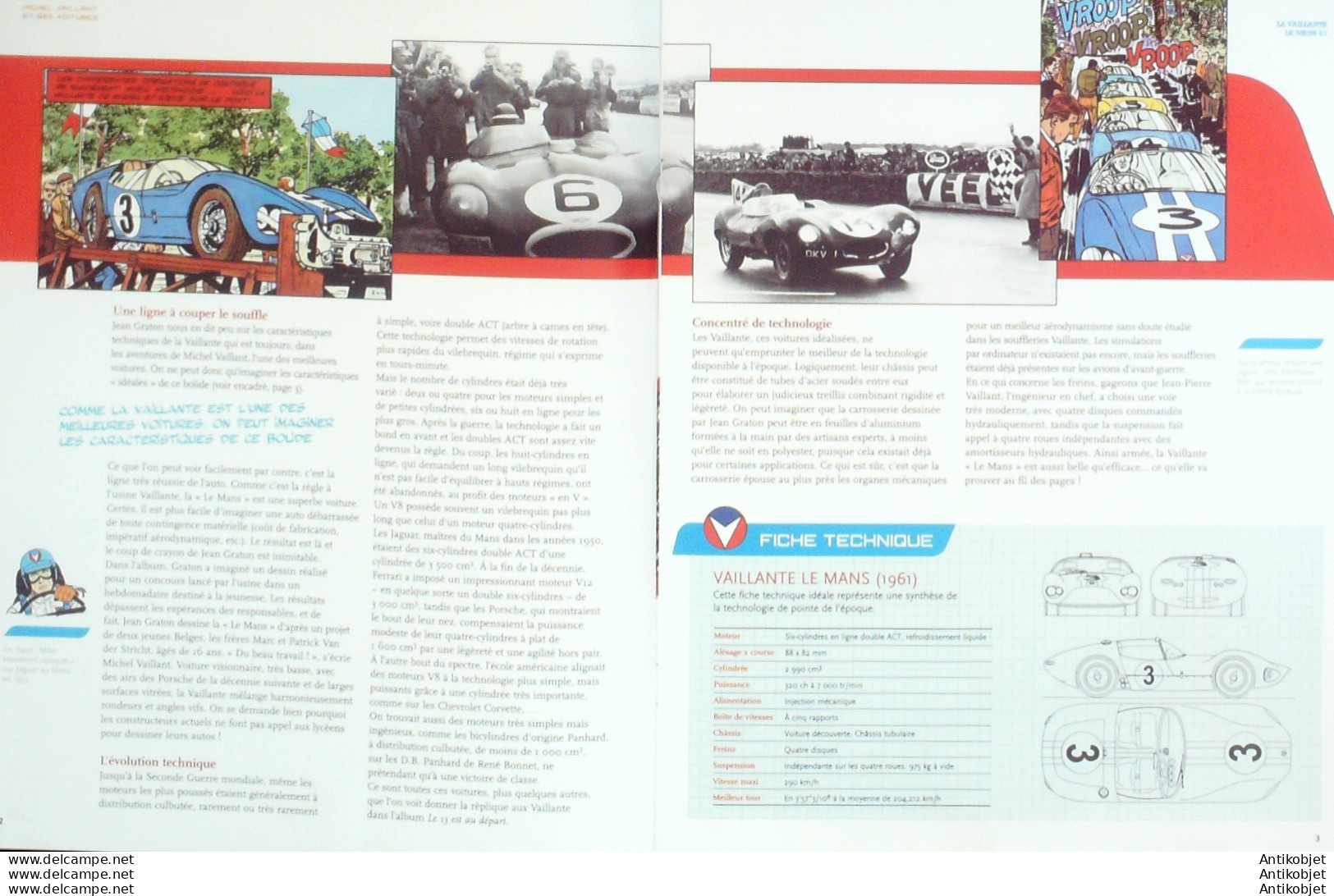Voiture Michel Vaillant Ferrari Le Mans 1961 édition Hachette - Histoire